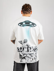 TRICOU PREMIUM ALB "U.F.O."