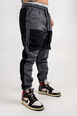 PANTOLON CU BUZUNAR NEGRU&GRI