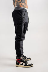 PANTOLON CU BUZUNAR NEGRU&GRI