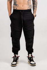 PANTOLON CU BUZUNAR NEGRU ZIPPER