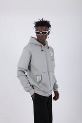 HANORAC CU FERMOAR GRI "RISE AGAIN"