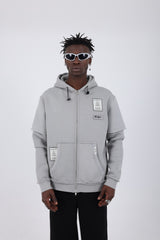 HANORAC CU FERMOAR GRI "RISE AGAIN"