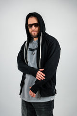 HANORAC CU FERMOAR NEGRU