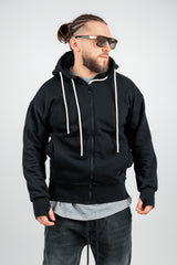 HANORAC CU FERMOAR NEGRU