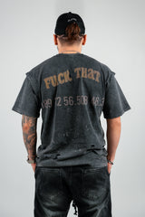 TRICOU PREMIUM GRI INCHIS "FUCK THAT"