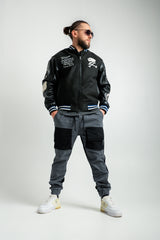 GEACA BOMBER NEGRU "WILD GARAGE"