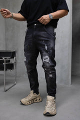 BLUGI NEGRI PREMIUM "BLACK TRAPERD DENIM"
