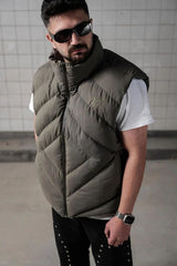2-Y PREMIUM PUFFER VEST – Olive Steel Edition