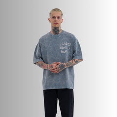 BADASS “SOCRATE REBEL” – T-Shirt Oversized 100% Cotton GREY