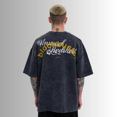 🖤 BADASS “UNUSUAL IMPACT” – T-Shirt Oversized Washed 100% Cotton