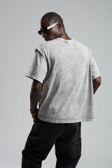 TRICOU PREMIUM WASHED GRI "DOUBLE SLEEVE"