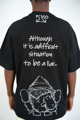 TRICOU PREMIUM NEGRU "BAD LIAR"