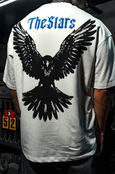 TRICOU PREMIUM ALB "THE STARS"