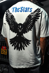 TRICOU PREMIUM ALB "THE STARS"