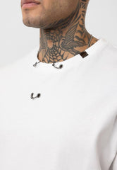 TRICOU PREMIUM ALB "PIERCING"