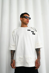 TRICOU PREMIUM ALB "LASER CUT"