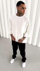 TRICOU PREMIUM ALB"WHITE NOISE"