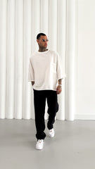 TRICOU PREMIUM ALB"WHITE NOISE"