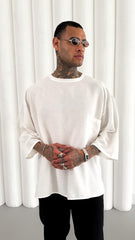 TRICOU PREMIUM ALB"WHITE NOISE"