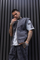 VESTA DENIM PREMIUM GRI PRESPALAT "SHADOW ARMOR"