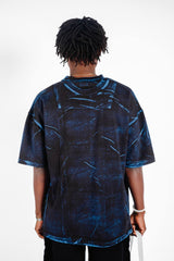 TRICOU PREMIUM NEGRU"BLUE MARBLE"