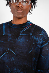 TRICOU PREMIUM NEGRU"BLUE MARBLE"