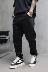 BLUGI NEGRI PREMIUM "BLACK TRAPERD DENIM"