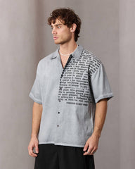 CAMASA OVERSIZED GRI WASHED "SPLIT STATEMENT"
