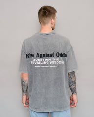 TRICOU PREMIUM GRI "RISE AGAINST ODDS"