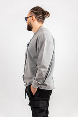 BLUZA OVERSIZE GRI PRESPALAT "PREMIUM LINE"