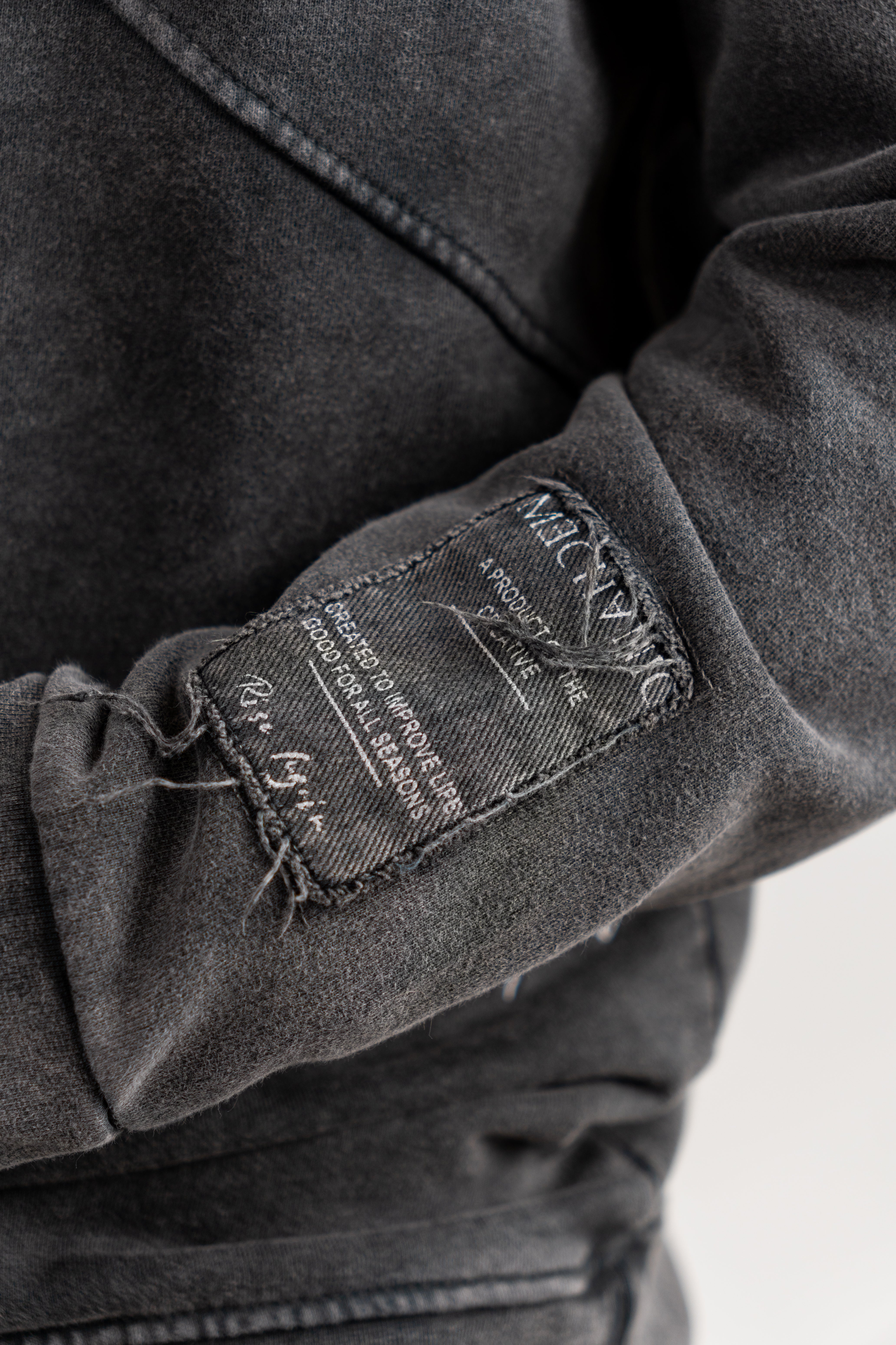 BLUZA OVERSIZE GRI PRESPALAT "MUTUAL RESPECT"