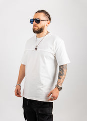 TRICOU PREMIUM ALB "SIMPLE LONG BACK"