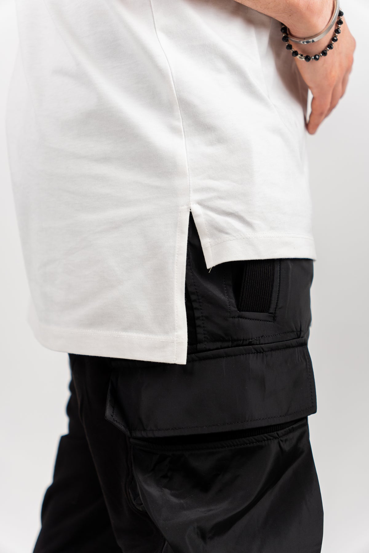 TRICOU PREMIUM ALB "SIMPLE LONG BACK"