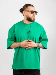 TRICOU PREMIUM GREEN "OVERLOCK STYLE"