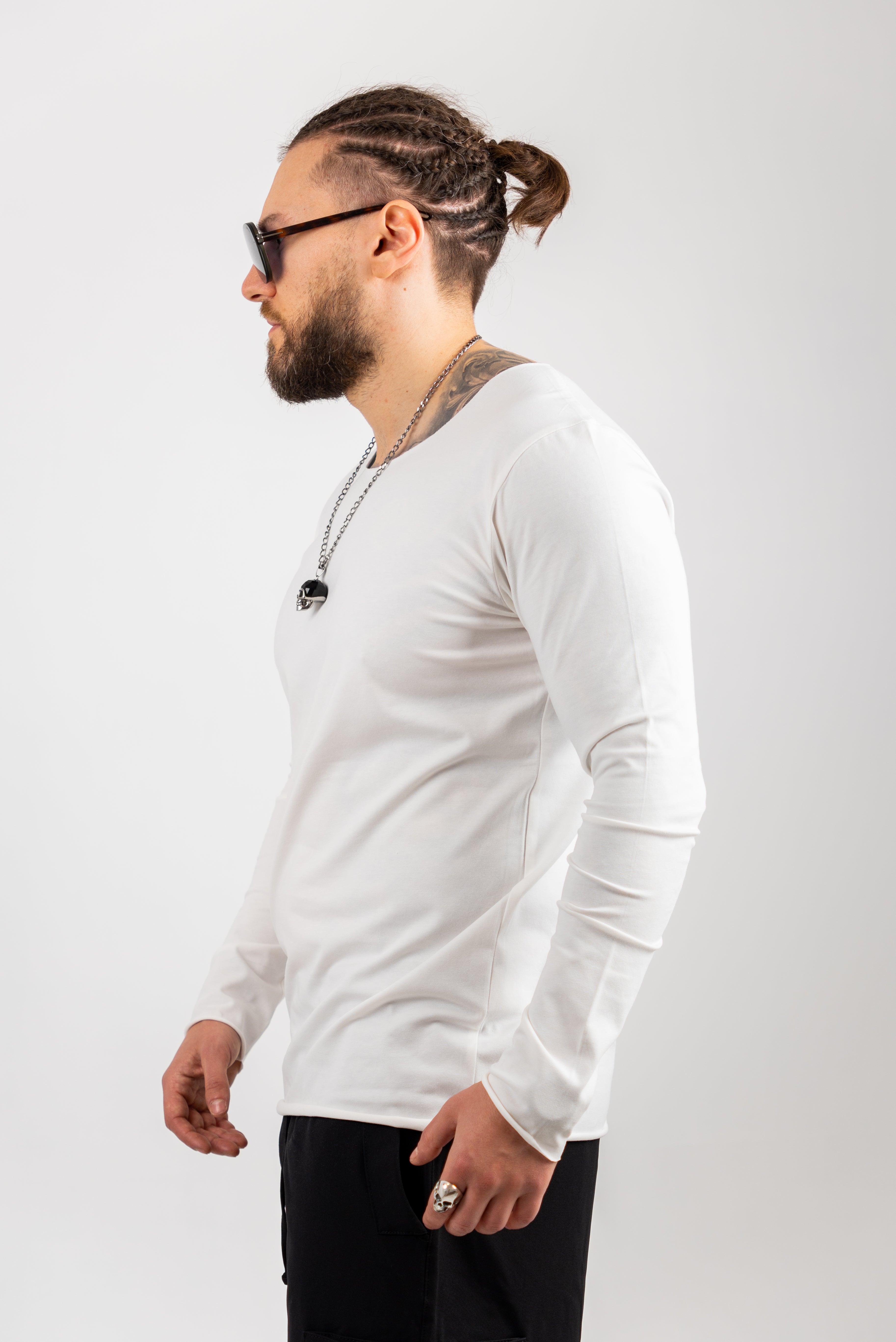 BLUZA DECOLTATA ALB