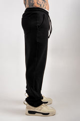 PANTOLON RELAXED FIT DIAGONAL NEGRU