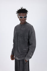 BLUZA OVERSIZE GRI PRESPALAT "MUTUAL RESPECT"