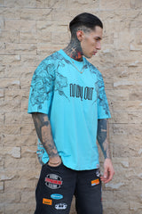 TRICOU PREMIUM ALBASTRU "NO WAY OUT"