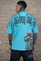 TRICOU PREMIUM ALBASTRU "NO WAY OUT"