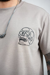 TRICOU PREMIUM GRI "SKULL"