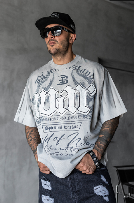 TRICOU PREMIUM GRI "CHILD OF WAR"