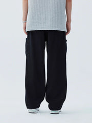 PANTOLON NEGRU CARGO RELAXED FIT