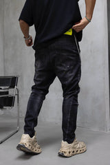 BLUGI NEGRI PREMIUM "BLACK TRAPERD DENIM"