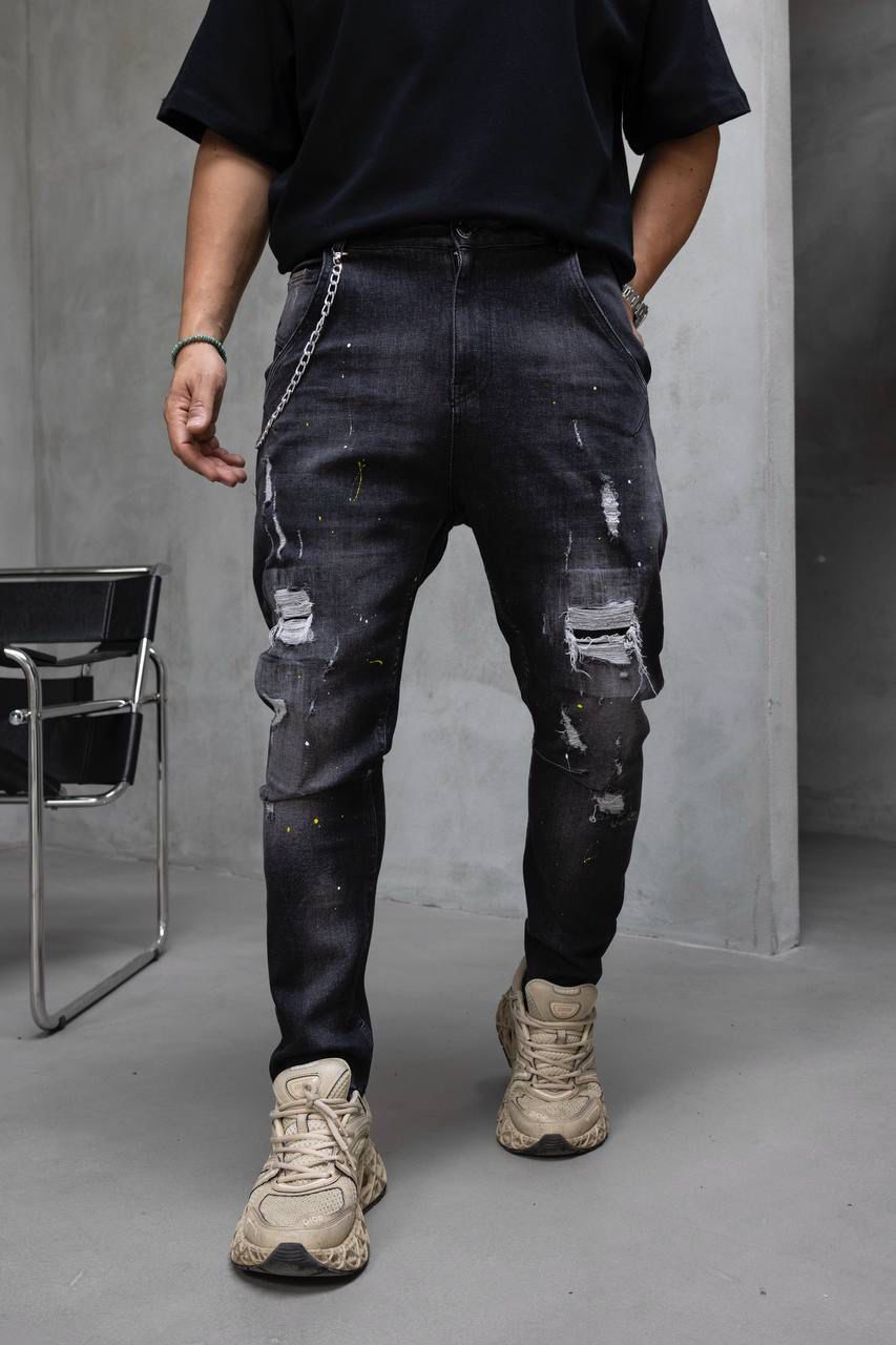 BLUGI NEGRI PREMIUM "BLACK TRAPERD DENIM"