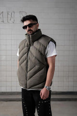 2-Y PREMIUM PUFFER VEST – Olive Steel Edition
