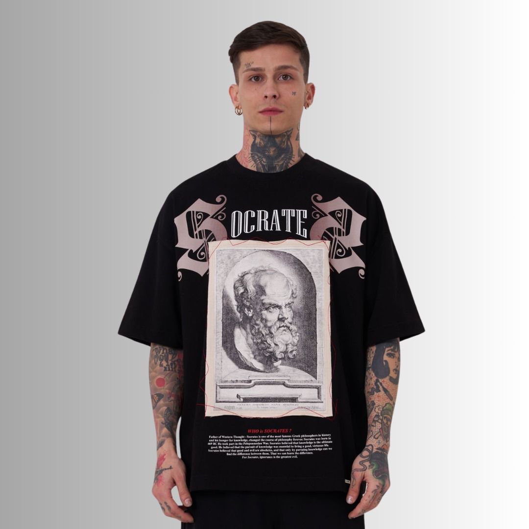 BADASS “SOCRATE REBEL” – T-Shirt Oversized 100% Cotton