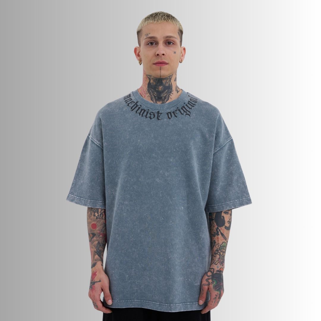 🖤 BADASS “ALLURE OF FATE” – T-Shirt Oversized Washed 100% Cotton