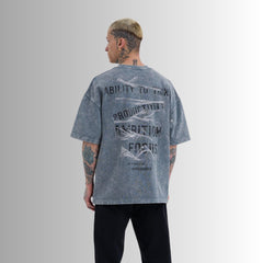 BADASS “SOCRATE REBEL” – T-Shirt Oversized 100% Cotton GREY