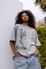 TRICOU PREMIUM PRESPALAT GRI  "IN GOD WE TRUST"