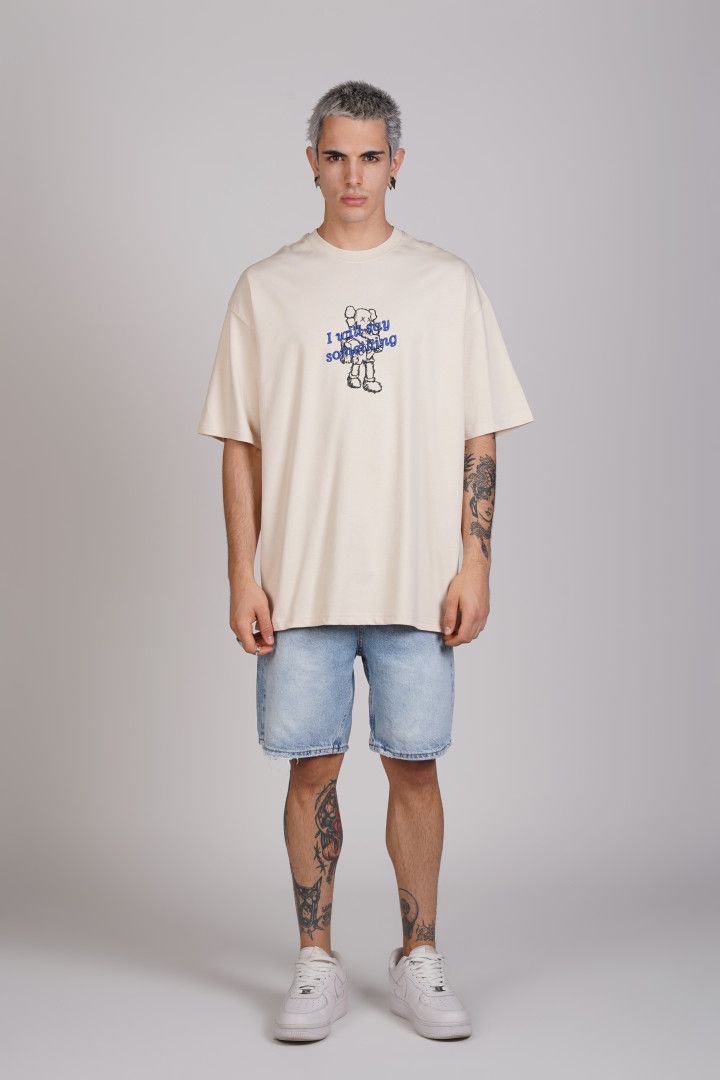 TRICOU PREMIUM BEJ "I WILL SAY SOMETHING"